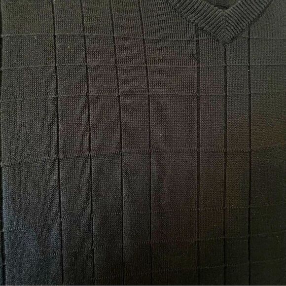 Visitor Poeta Moda Men 100% Silk Sweater Vest Size L Preppy Golf Business Casual - Picture 5 of 6